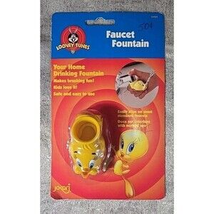 Vintage 1997 Tweety Bird Faucet Fountain Looney Tunes Jokari  NEW